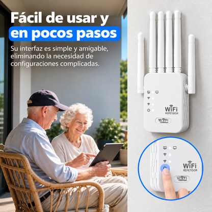 WiFi Ultra Boost – Repetidor WiFi Doble Banda 1200 Mbps 🚀